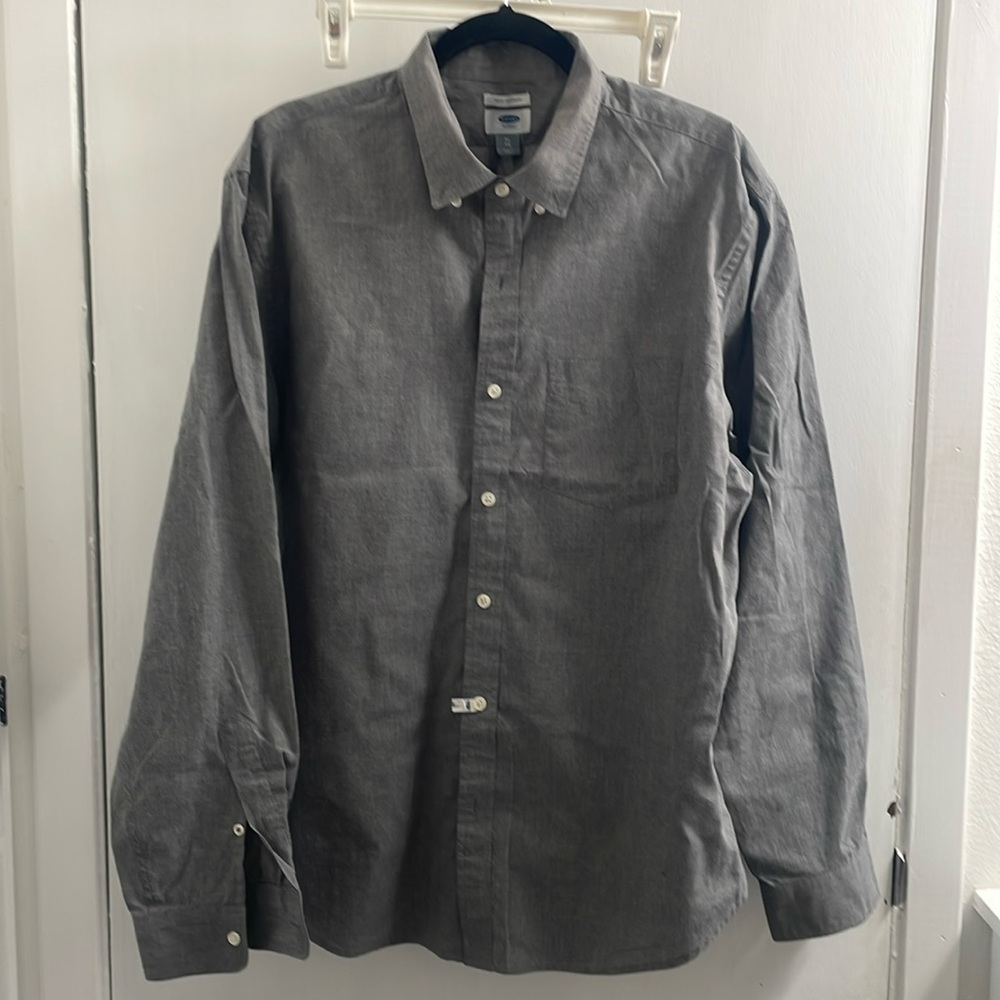 Old navy slim for gray men’s button down size XL